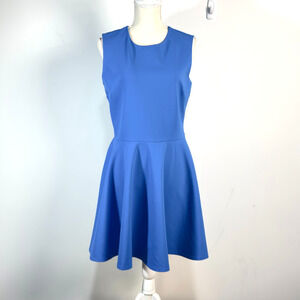 Diane von Furstenberg Royal Blue Sleeveless Fit Flare Dress Size 12